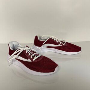 Athletic Works Womens Memory Foam Maroon Sneakers Size 9.5 Lightweight Lace-Up
